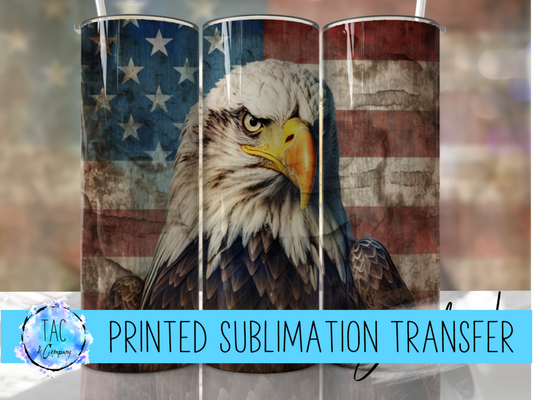 Eagle American Flag - Sublimation Print (This Is Not A Digital File)