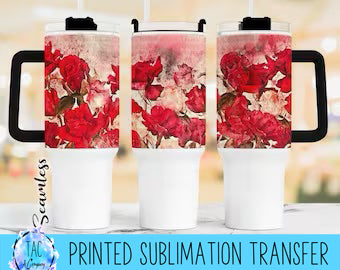 Red Flowers - Sublimation Print (This Is Not A Digital File)