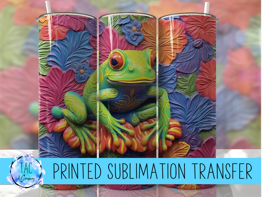 Neon Frog - Sublimation Print (This Is Not A Digital File)