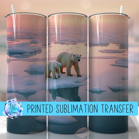 Polar Bears- Sublimation Print (This Is Not A Digital File)