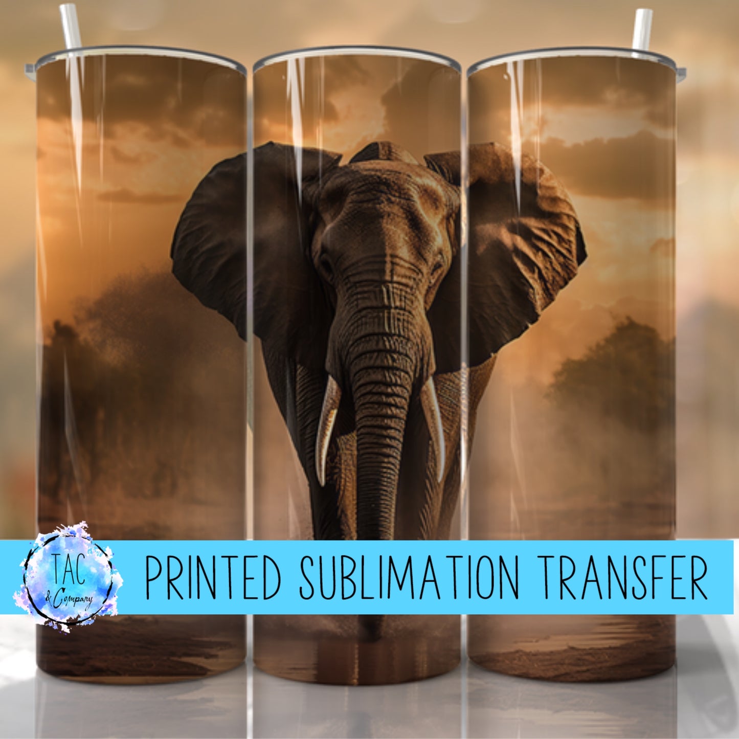 Elephant - Sublimation Print (This Is Not A Digital File)