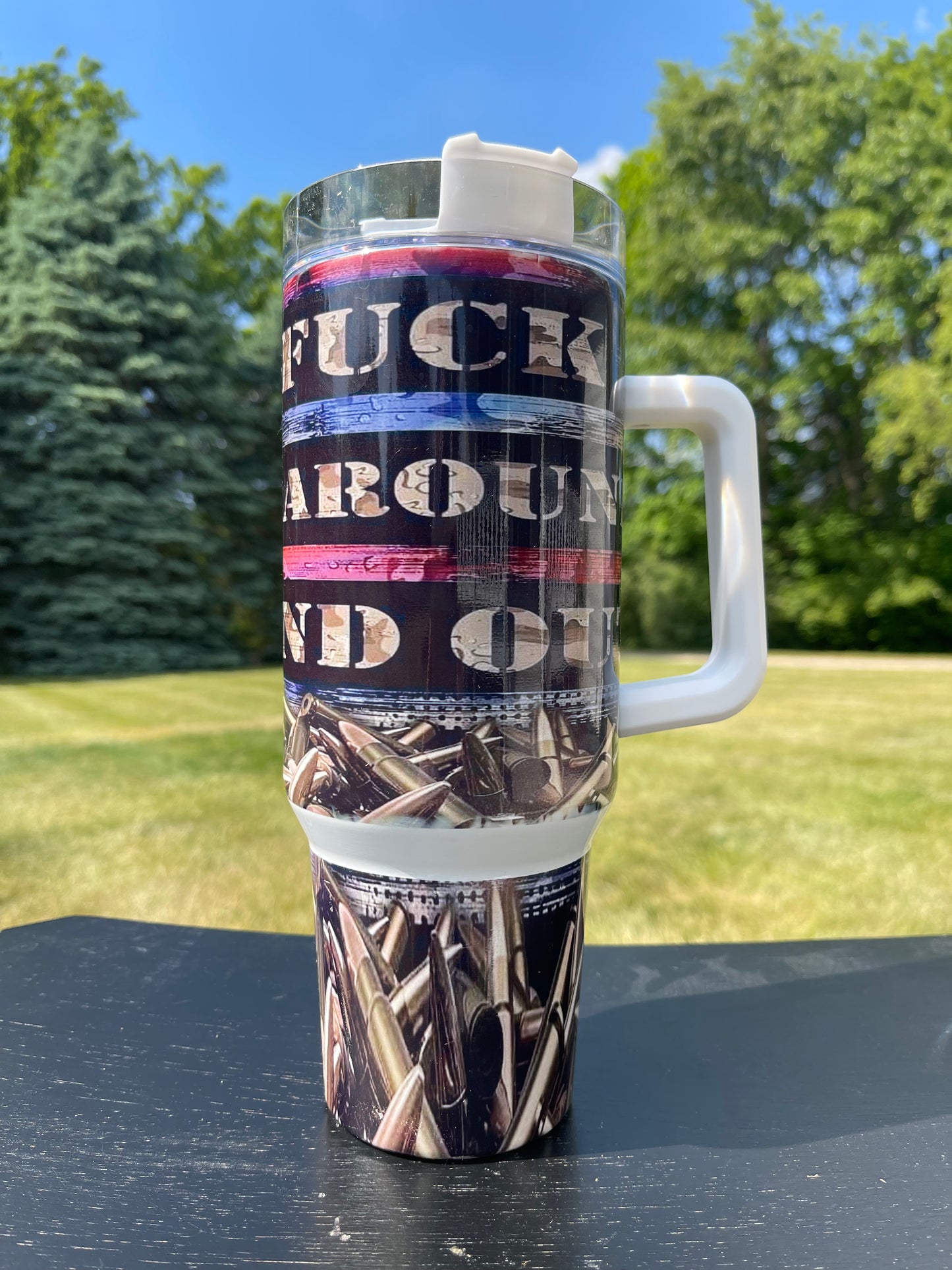 40oz - Fuck Around And Find Out - His/Her Birthday Gift, Add custom name for free! Great Gift!