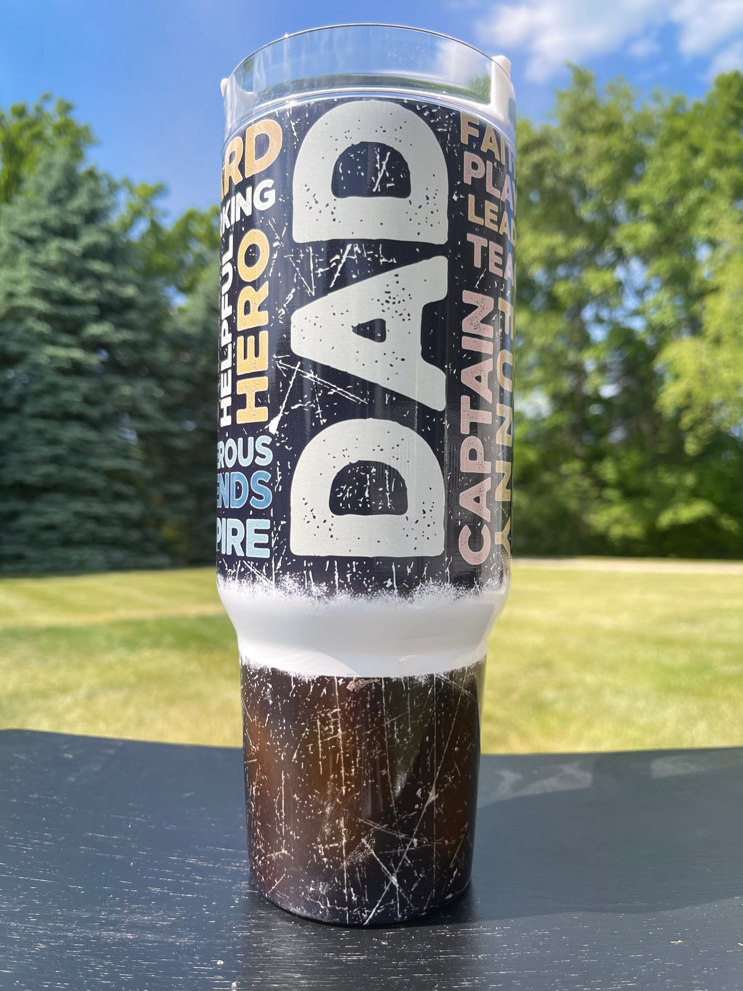 40oz -Dad - Words - His/Her Birthday Gift, Add custom name for free! Great Gift!