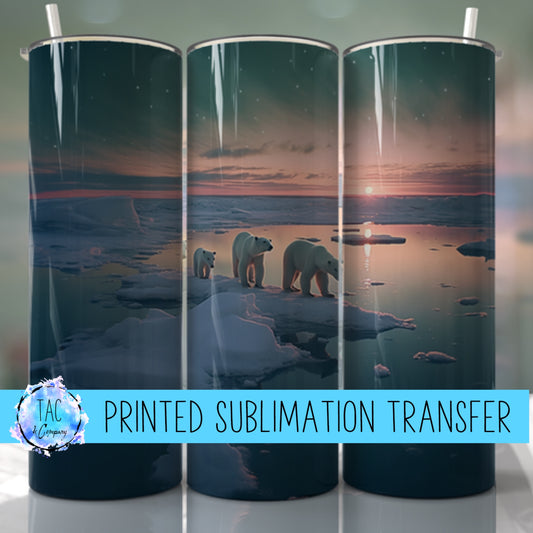 Polar Bears - Sublimation Print (This Is Not A Digital File)