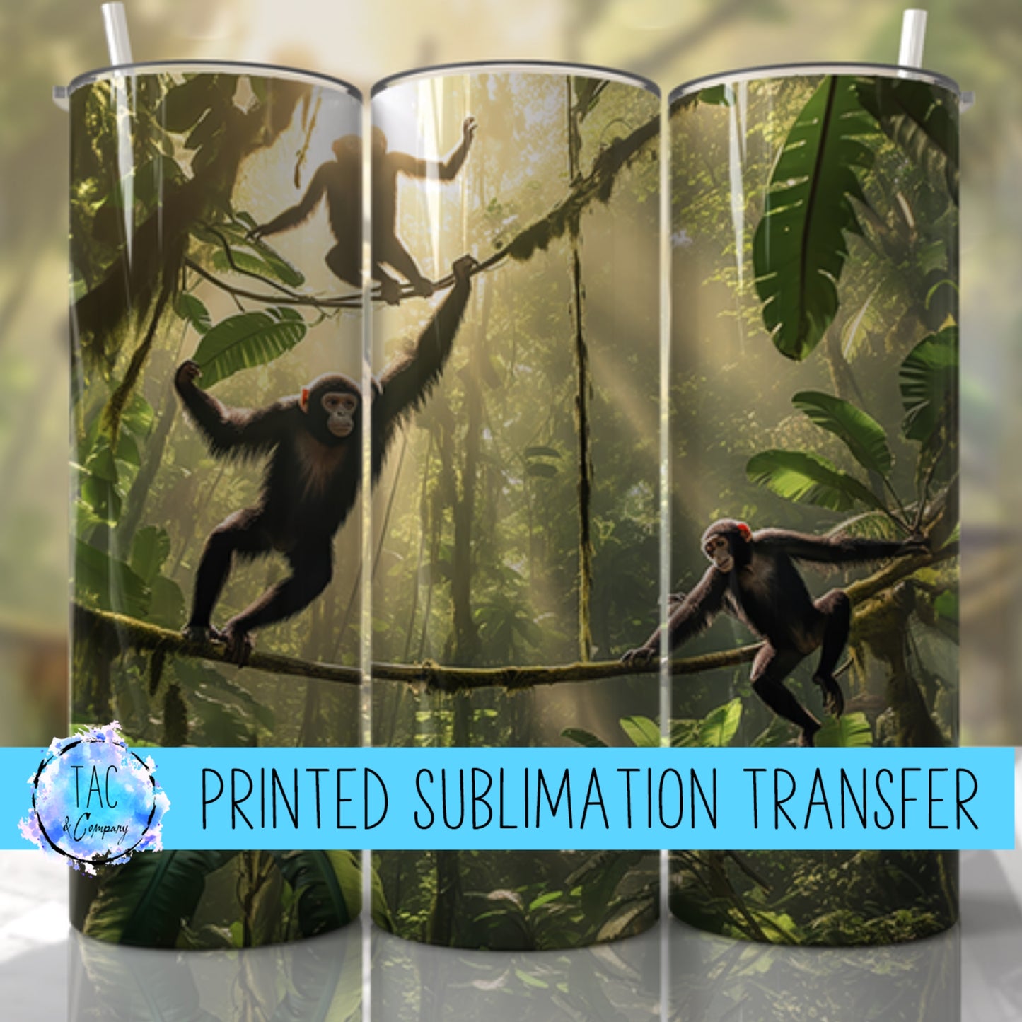 Monkeys - Sublimation Print (This Is Not A Digital File)