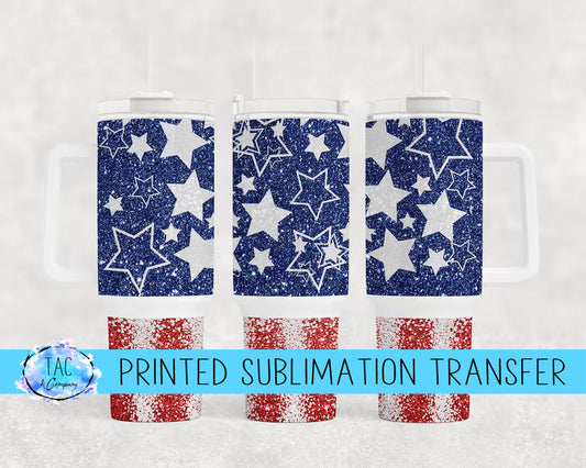 40 oz Stars and Stripes Sublimation Print (This Is Not A Digital File)