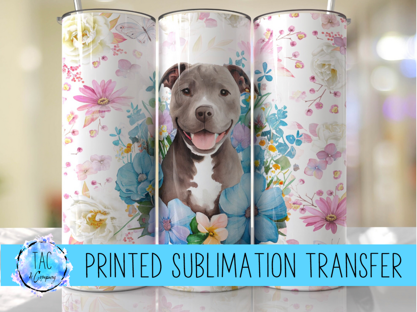 Blue Nose Dog - Sublimation Print (This Is Not A Digital File)