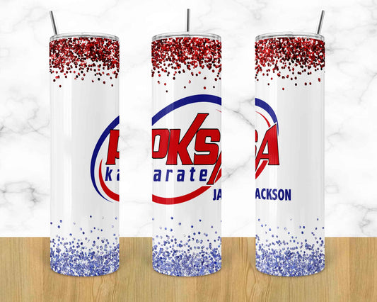 PKSA Kirate Jackson Sports - 20 oz or 30oz Skinny Tumblers w/ Lid and Metal Straw