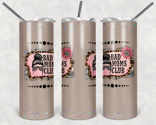 Bad Moms Club- 20oz or 30oz Skinny Tumblers w/ Lid and Metal Straw