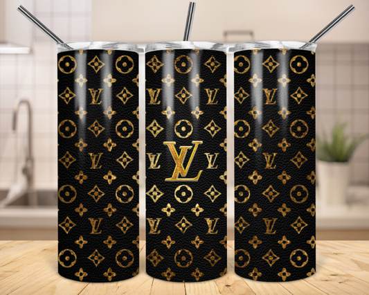 LV - 20oz or 30oz Skinny Tumblers w/ Lid and Metal Straw