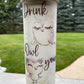 Owl Water Tracker - 25 oz Glass with wood Lid and plastic Straw