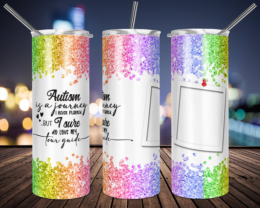 Autism Awareness - 20oz or 30oz Skinny Tumblers w/ Lid and Metal Straw