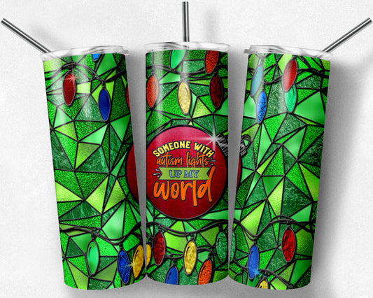 Autism Awareness - 20oz or 30oz Skinny Tumblers w/ Lid and Metal Straw