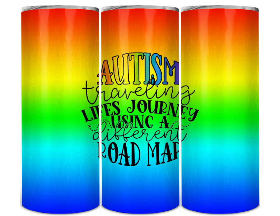 Autism Awareness - 20oz or 30oz Skinny Tumblers w/ Lid and Metal Straw