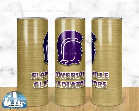Fowlerville - 20oz or 30oz Skinny Tumblers w/ Lid and Metal Straw