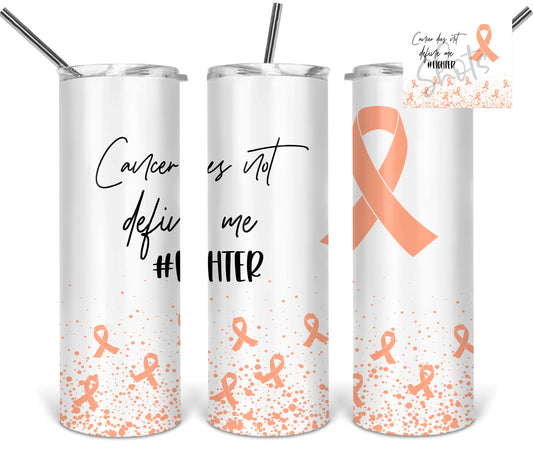 Uterine Cancer- 20oz or 30oz Skinny Tumblers w/ Lid and Metal Straw