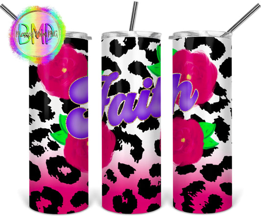 Faith - 20 oz or 30oz Skinny Tumblers w/ Lid and Metal Straw