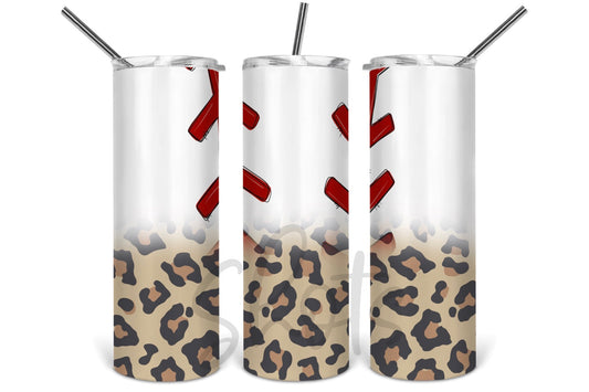 Baseball Sports - 20 oz or 30oz Skinny Tumblers w/ Lid and Metal Straw