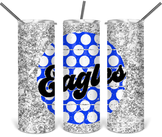 Eagles School - 20 oz or 30oz Skinny Tumblers w/ Lid and Metal Straw