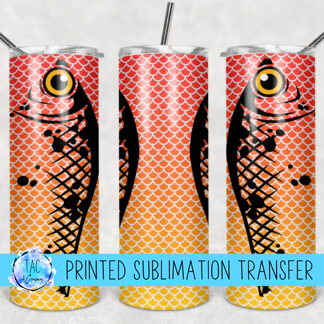 Fishing lure Orange - Sublimation Print (This Is Not A Digital File)