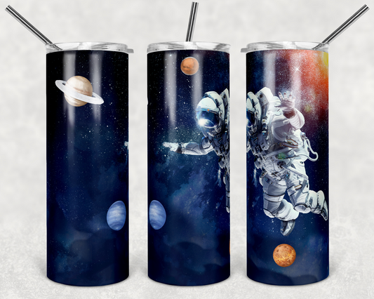 Space- 20oz or 30oz Skinny Tumblers w/ Lid and Metal Straw