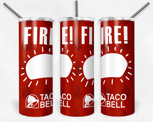 Tacos- 20oz or 30oz Skinny Tumblers w/ Lid and Metal Straw