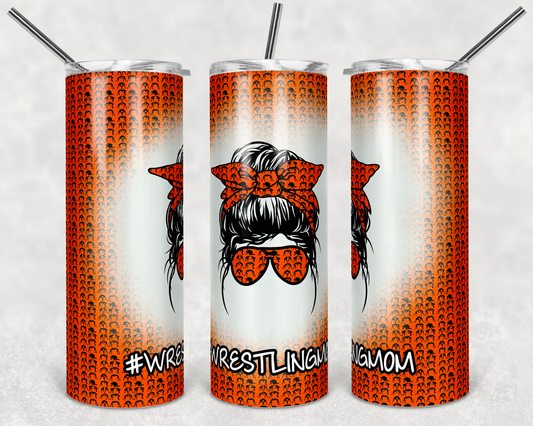 Quincy Wrestling  - 20oz or 30oz Skinny Tumblers w/ Lid and Metal Straw