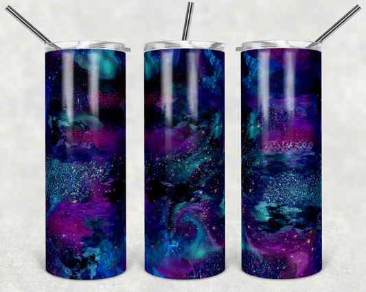 Space- 20oz or 30oz Skinny Tumblers w/ Lid and Metal Straw