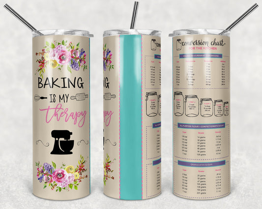 Baking  - 20 oz or 30oz Skinny Tumblers w/ Lid and Metal Straw
