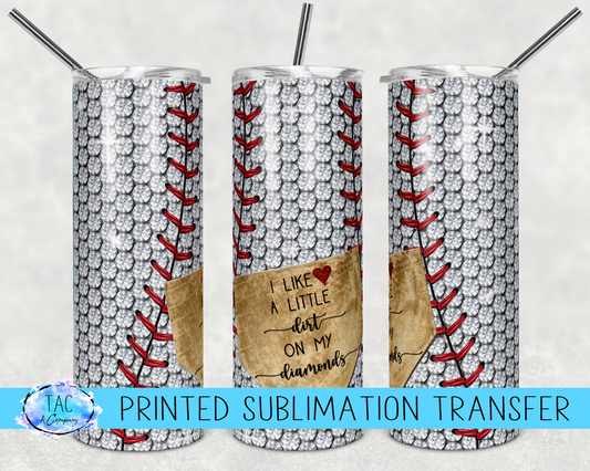 Diamonds Baseball -Sublimation Print (This Is Not A Digital File)