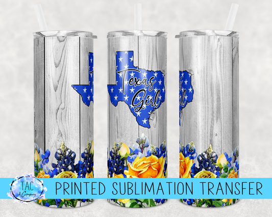 Texas Girl Roses -Sublimation Print (This Is Not A Digital File)