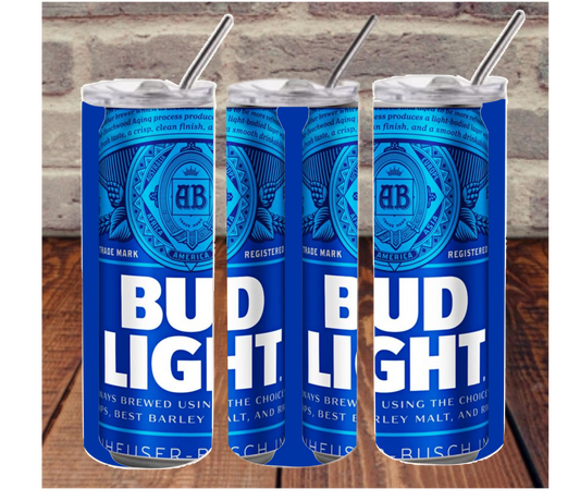 B Light - 20oz or 30oz Skinny Tumblers w/ Lid and Metal Straw