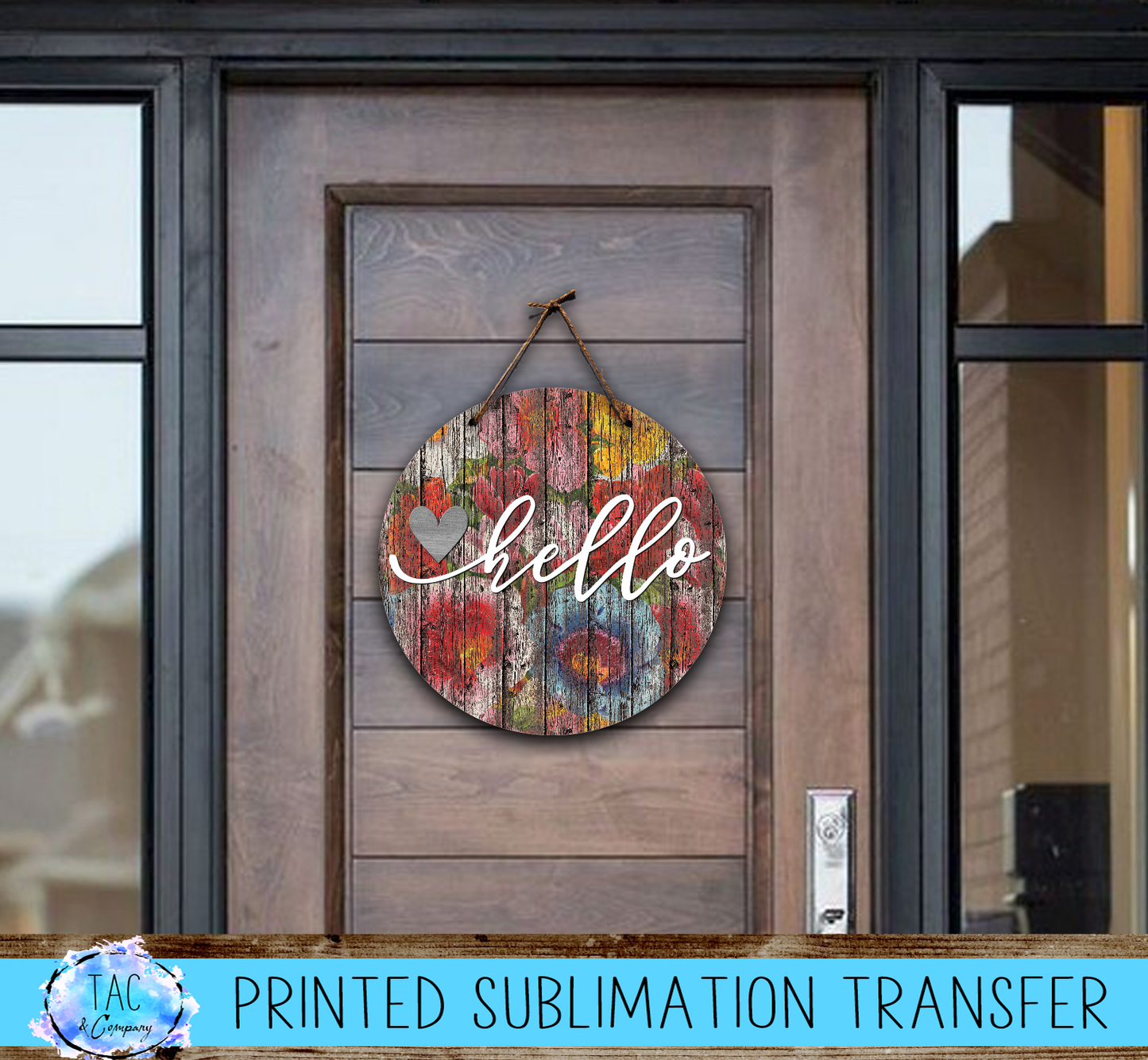 Door Hanger -  Flowers Hello