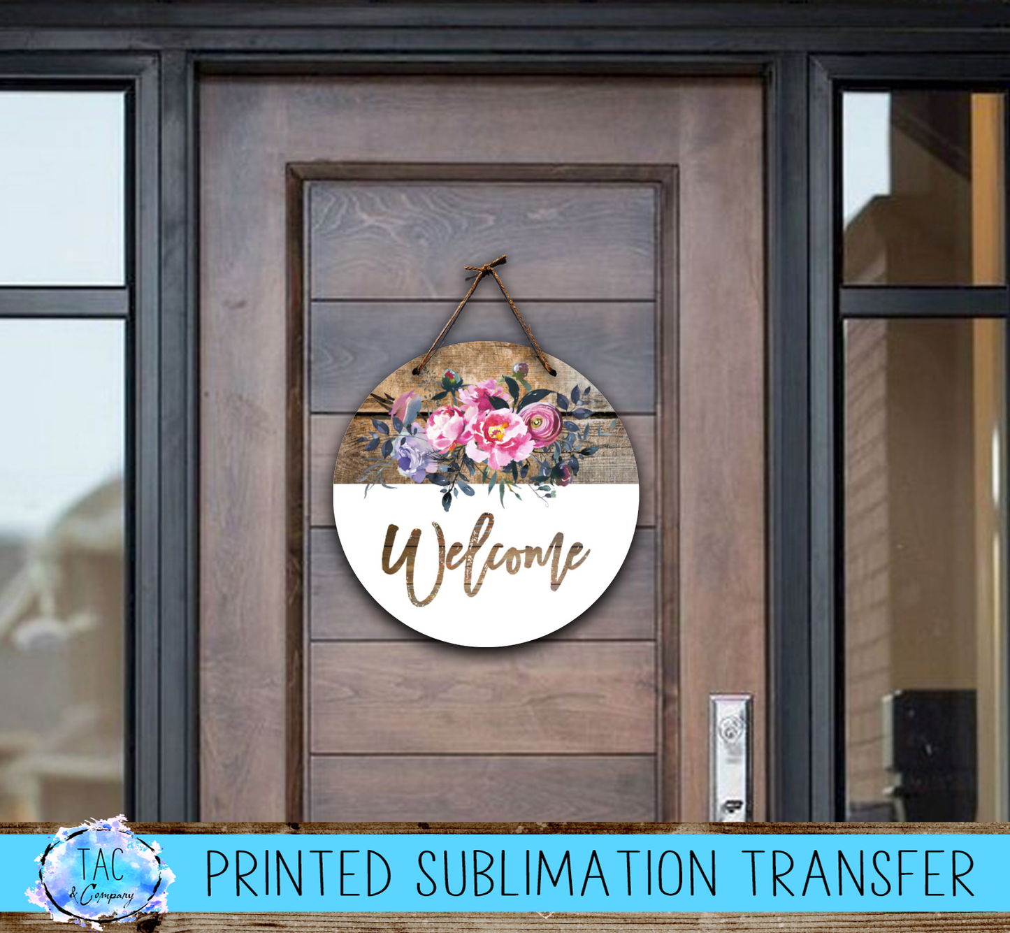 Door Hanger -  Welcome Flowers