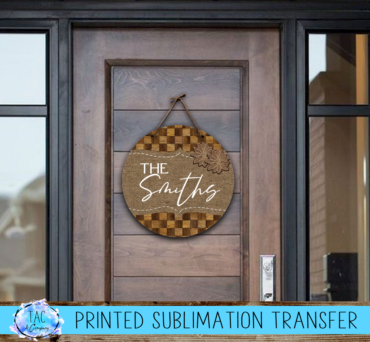 Door Hanger -  Wood Checker