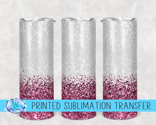 Glitter Ombre Pink Bottom -Sublimation Print (This Is Not A Digital File)