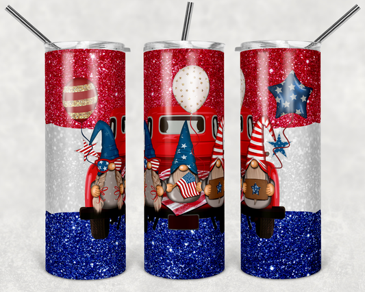 American Gnomes - 20 oz or 30oz Skinny Tumblers w/ Lid and Metal Straw