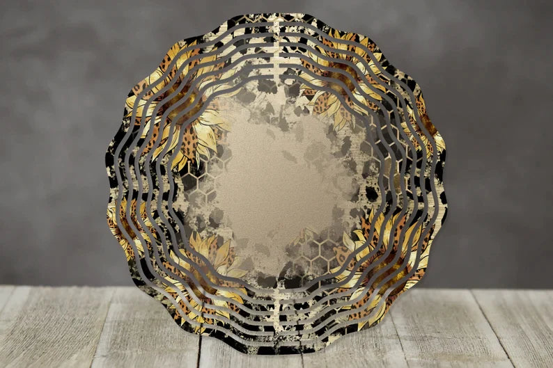 10 inch Wind Spinners - Sunflower Bee Hive