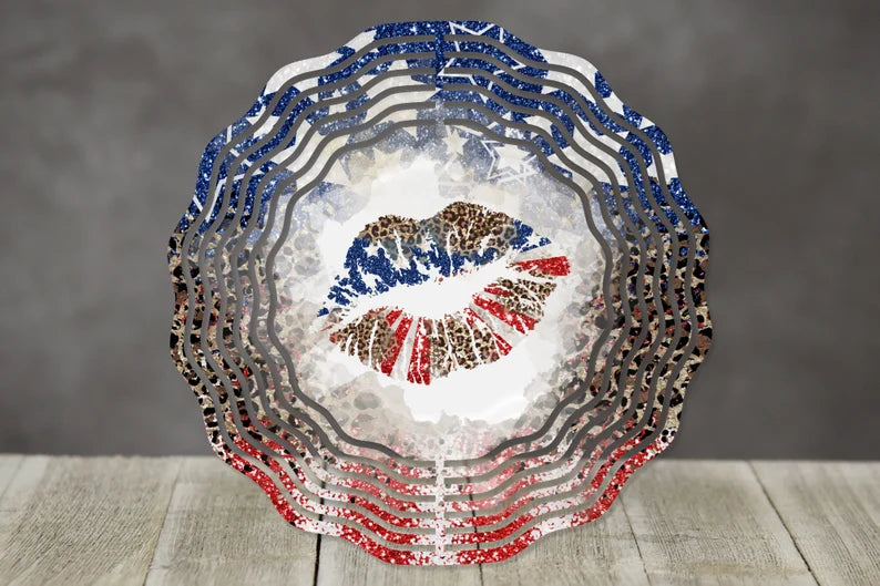 10 inch Wind Spinners - American and Leopard