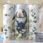 Bunny  with pastel Watercolors florals Tumbler Seamless Gift - Skinny 20oz Tumbler