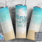 Beach Vibes Only Watercolors florals Tumbler Seamless Gift - Skinny 20oz Tumbler