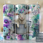 Lamb Sheep in the Tub Farm Western, Floral Tumbler Wrap Purple Aqua Flowers 20oz Skinny Tumbler-Free Shipping
