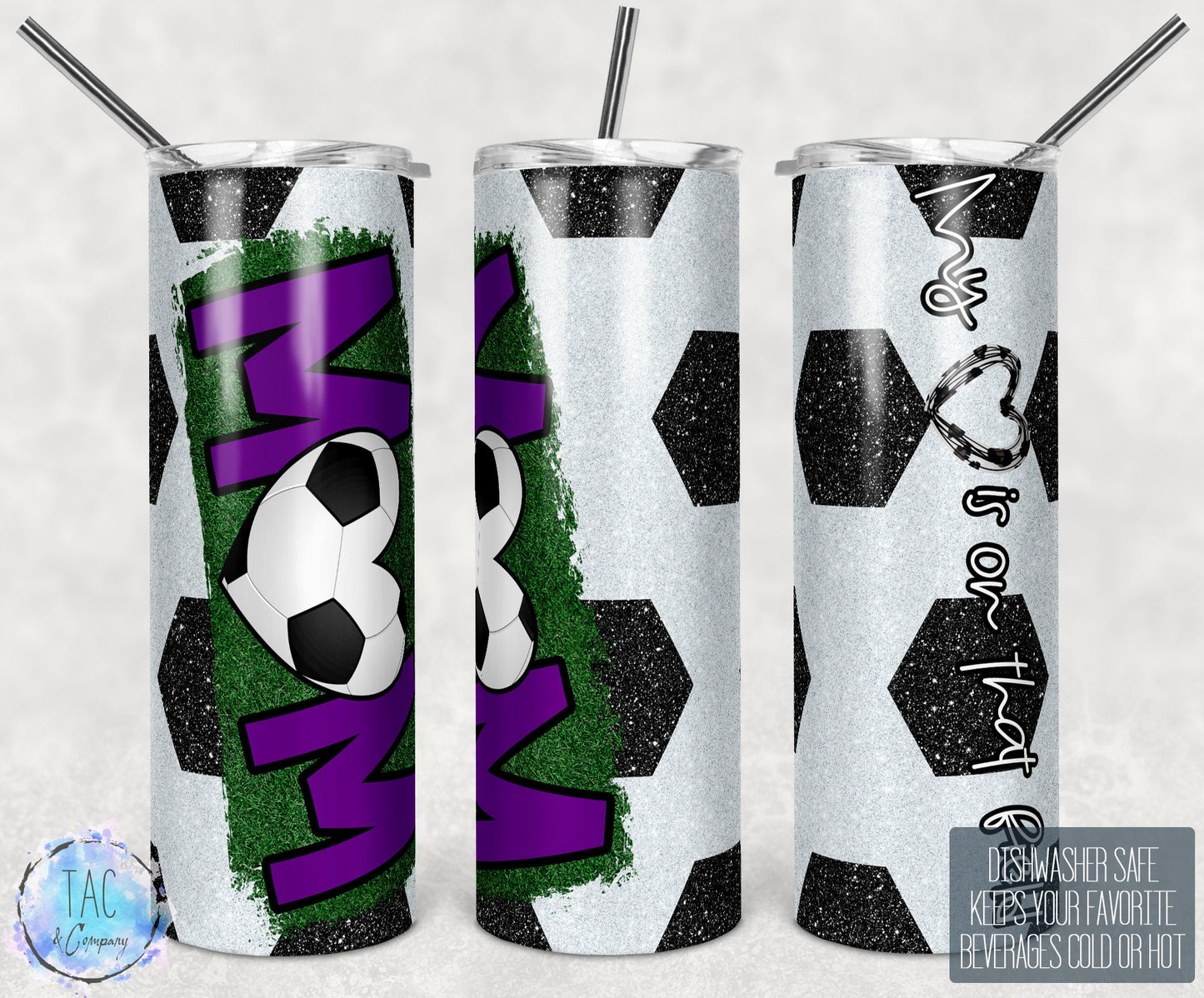 My Heart is on that Field, Mom, Soccer Mom, Gift for her, mothers day gift - Skinny 20oz Tumbler