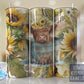 Highland Cow in the Tub Farm Western,Sunflower Floral Country - Skinny 20oz Tumbler