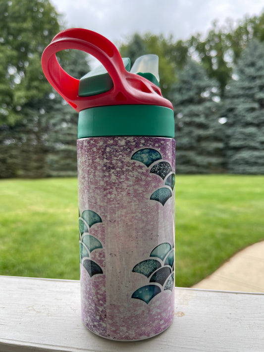 Mermaid scales - Kids Flip Top Tumbler