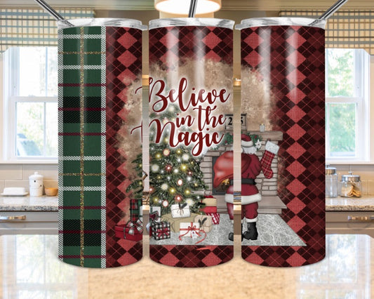 Believe In The Magic- 20oz or 30oz Skinny Tumblers w/ Lid and Metal Straw