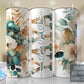 YaYa Split Emerald Floral -20oz or 30oz Skinny Tumblers w/ Lid and Metal Straw