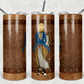 Leather Horse Walking Away - 20 oz or 30oz Skinny Tumblers w/ Lid and Metal Straw