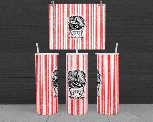 Barber Life - 20 oz or 30oz Skinny Tumblers w/ Lid and Metal Straw
