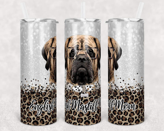 English Mastiff Mom - 20oz or 30oz Skinny Tumblers w/ Lid and Metal Straw
